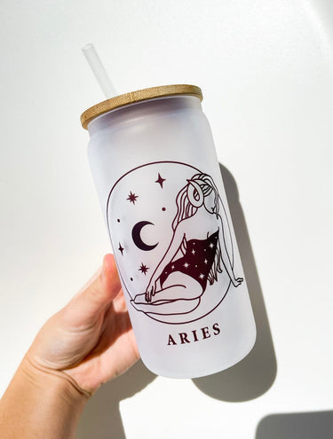 Aries Tumbler Halo Quartz Glass Tumbler